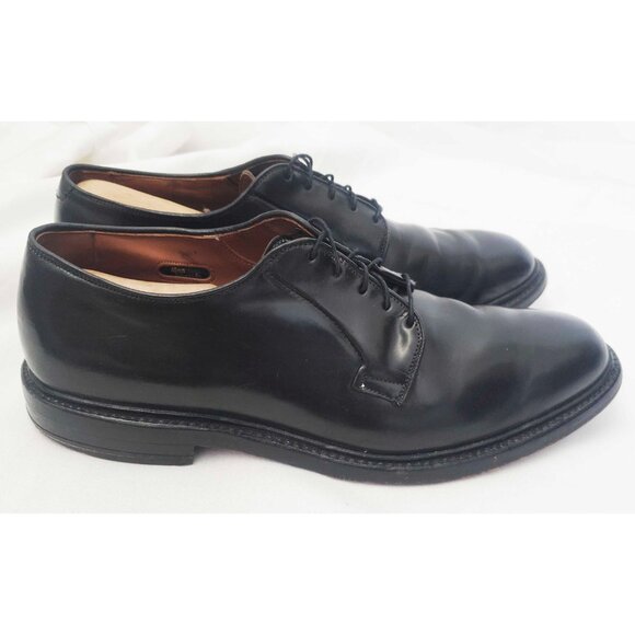 Allen Edmonds Mens Black Leeds Shell Cordovan Derby Dress Shoe 11.5 B - Picture 5 of 12